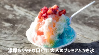 濃厚＆リッチな口どけ!大人の【プレミアムかき氷】